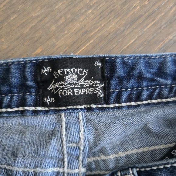 Rerock for Express Bootcut Jeans Size 2R - Picture 2 of 4